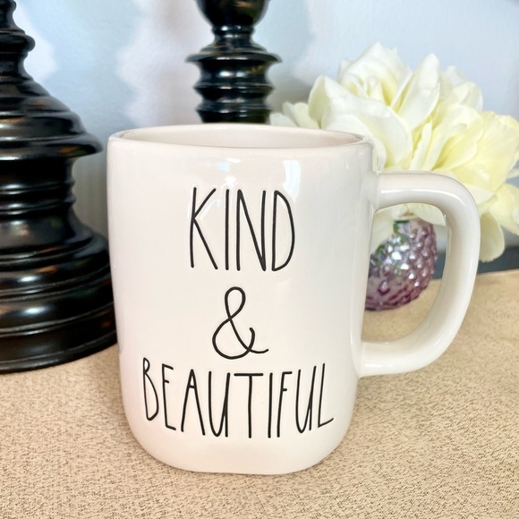 🆕Rae Dunn KIND & BEAUTIFUL Ceramic Mug - Picture 1 of 2